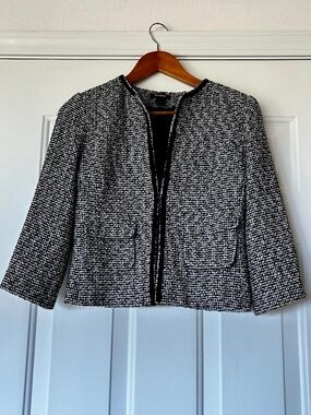 Express Black & White Tweed Jacket * Size 6